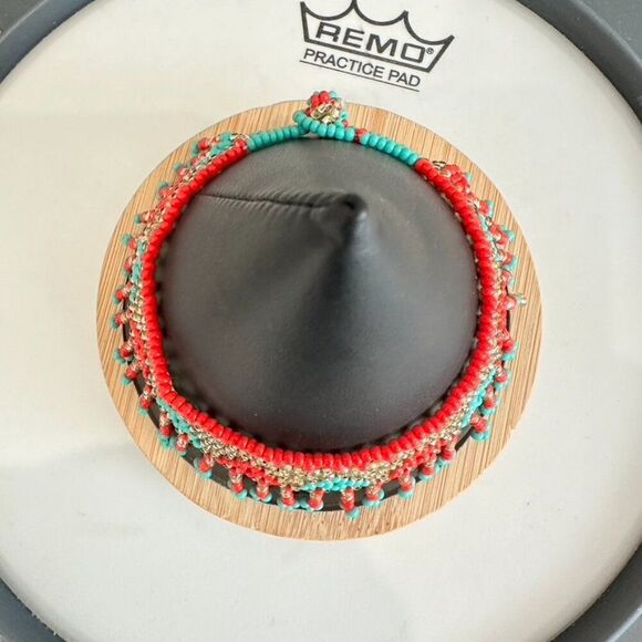 NWT Hikuri Illinois Huichol Necklace Earring Bracelet Set - Seed bead - Picture 7 of 11